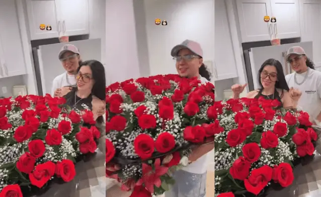 Davis Flow sorprende a Emma Coronel con regalo en su casa