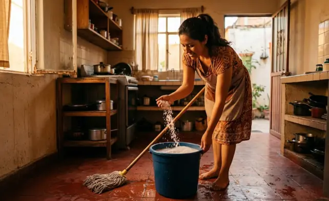 ¿Por qué debes agregar sal al agua al trapear?