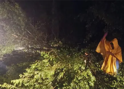 Tormenta y fuertes vientos golpean a Ciudad Valles (fotos)