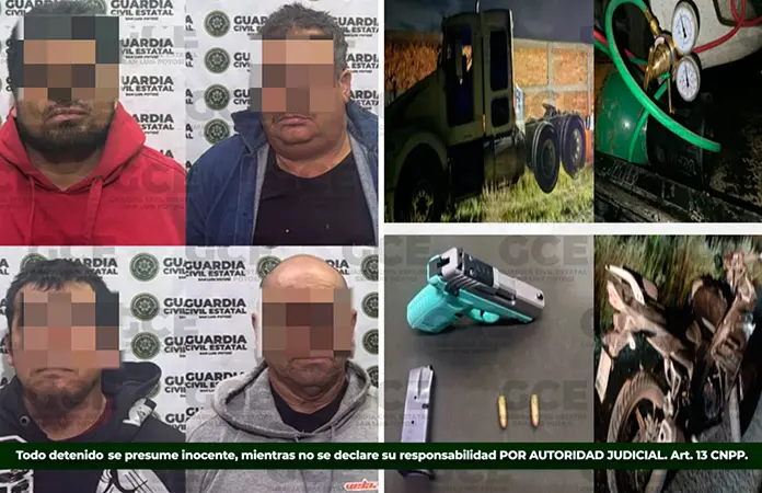 Atrapan a cuatro asaltantes de traileros en Jassos