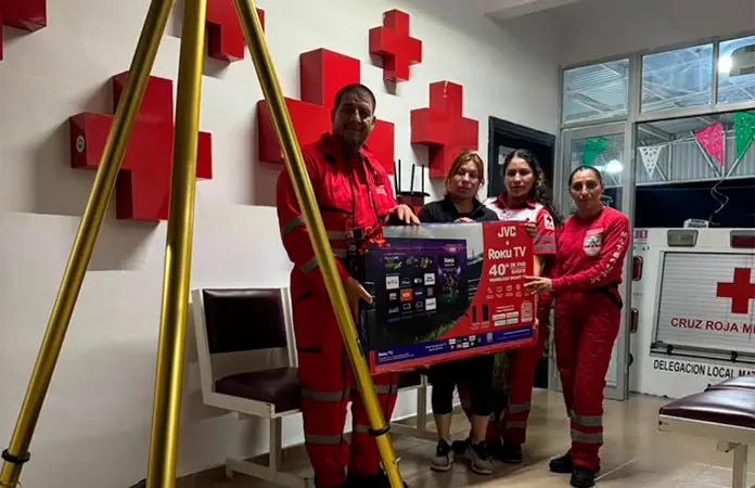 Rifa Cruz Roja televisión, para comprar un tripode