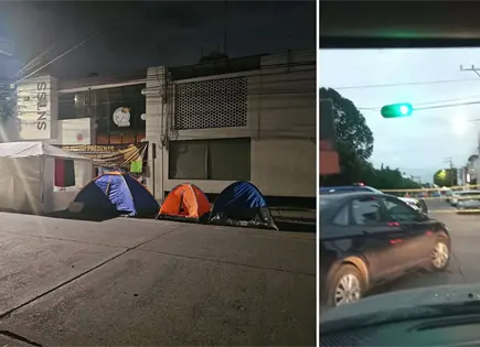 Bloquean Cuauhtémoc por manifestación en el IMSS Bloquean Cuauhtémoc por manifestación en el IMSS
