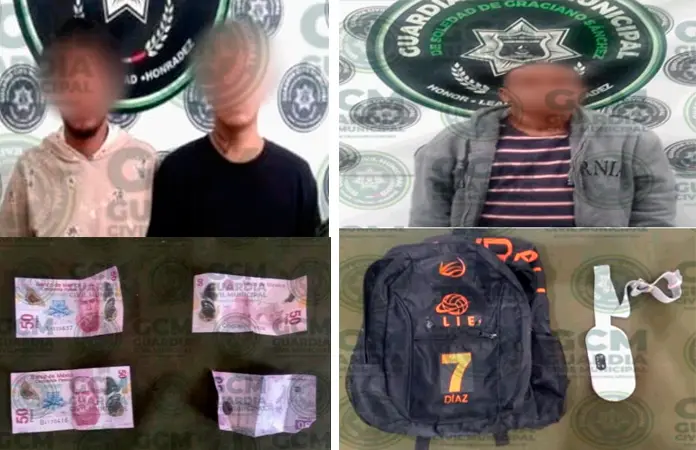 Atrapan a trío de ladrones en distintos hechos