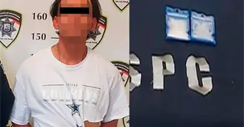 Trailero es arrestado con cristal en su poder