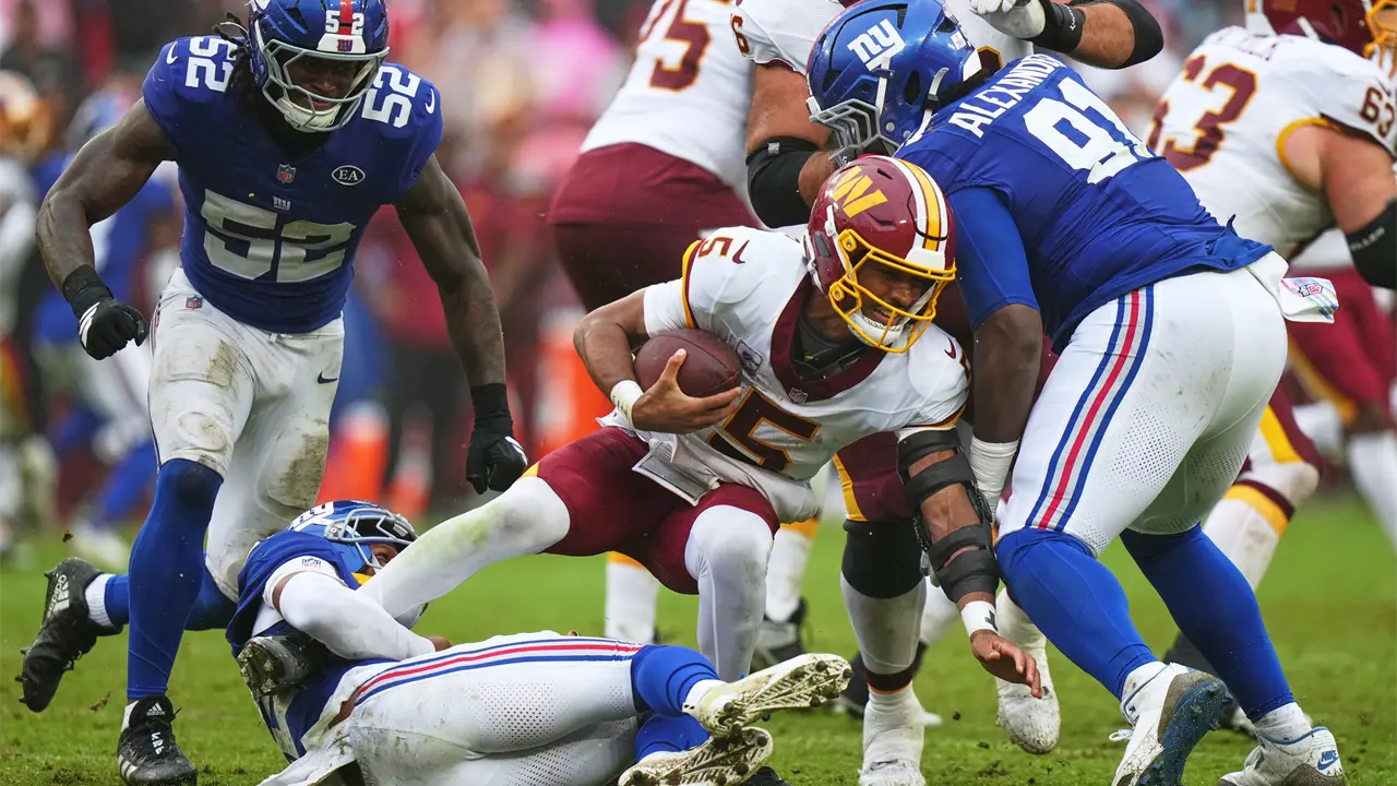 Commanders empatan con Giants en prórroga tras jugada final