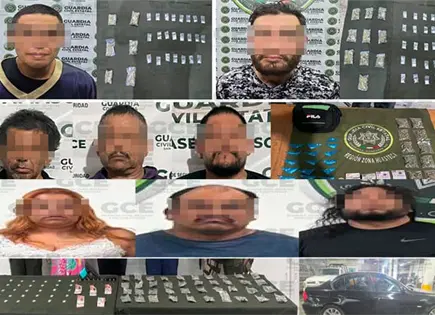 Capturan a ocho delincuentes en operativos