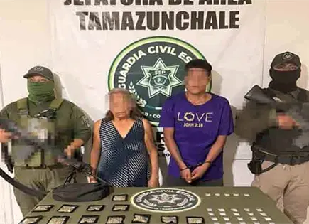 Detienen a joven y ancianita por narcomenudeo