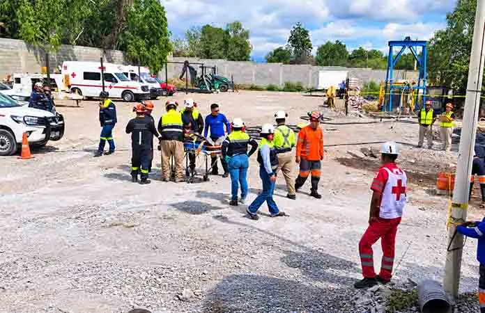 Realizan simulacro de incendio en empresa