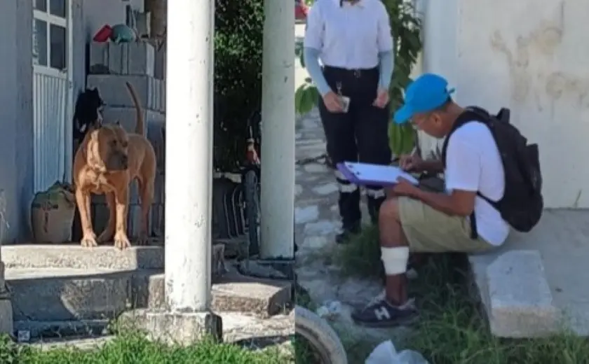 Auxilian a un adulto mayor tras ataque de pitbull