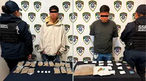 Detienen a dos por presunta de droga