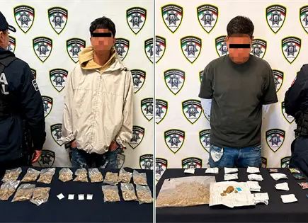 Detienen a dos por presunta de droga