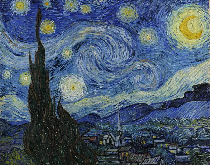 La noche estrellada retrata un fenómeno astronómico real