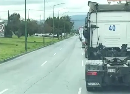 En dos puntos, manifestaciones de transportistas En dos puntos, manifestaciones de transportistas