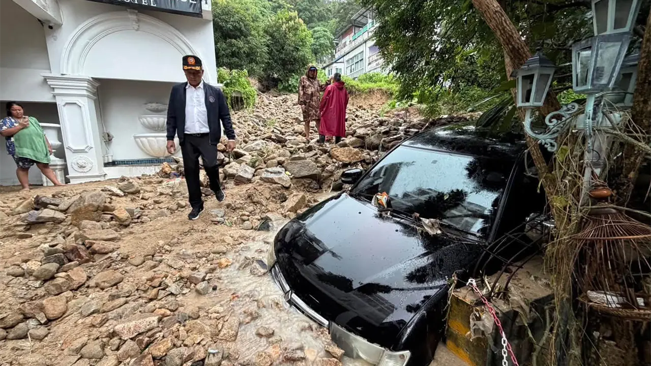 Inundaciones en Phuket: autoridades reportan daños y aludes