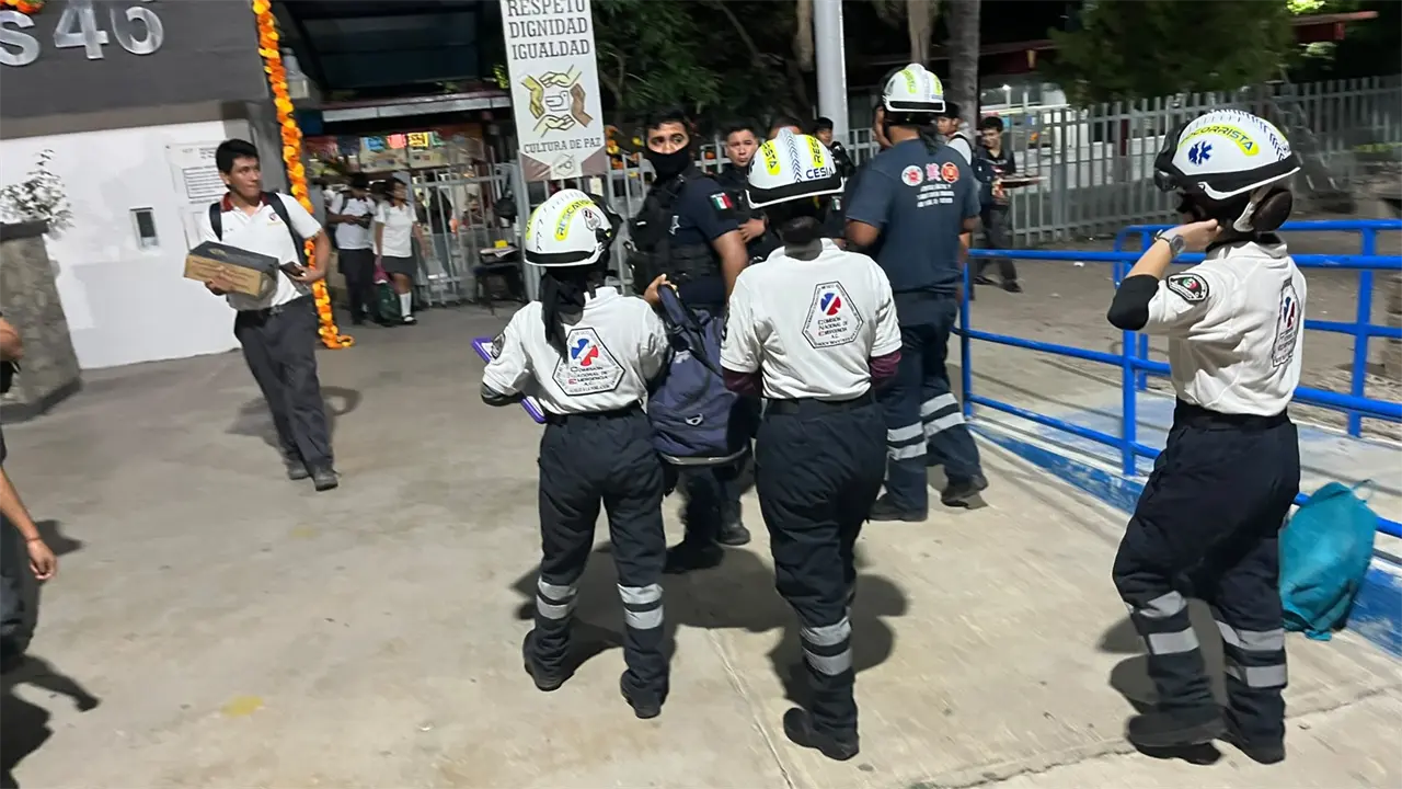 Movilización policial en CBTIS 46 por presunta venta de droga
