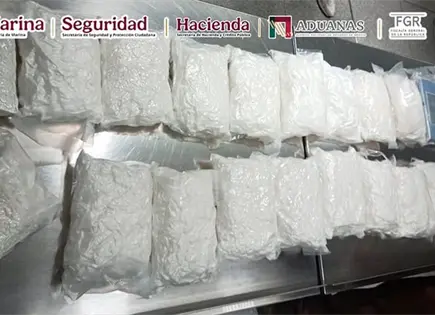 Decomisan en el AICM coca y metanfetamina Decomisan en el AICM coca y metanfetamina